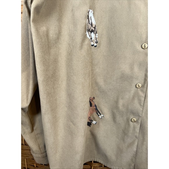 Vintage 2 Piece Shirt Combo Embroidery Horses Size Large - Picture 10 of 14